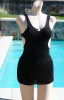 NOS Vintage 30s BRADLEY Black Wool Swimsuit sz 36